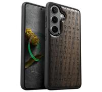 Carveit Magnetic Wooden Case for Samsung Galaxy S26 Case 2026, TPU Shockproof Cover & Wood Artisan Engraved, Compatible with MagSafe Wireless Chargers (Tao Te Ching Calligraphy) Blackwood