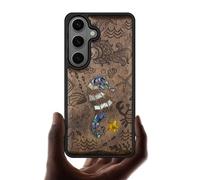 Carveit Magnetic Wooden Case for Samsung Galaxy S26 Case, Wood Artisan Engraved & Handmade Shell Inlaid, Compatible with MagSafe Wireless Chargers (The Underwater World) Walnut