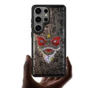 Carveit Magnetic Wooden Case for Samsung Galaxy S26 Ultra Case, Wood Artisan Engraved & Handmade Shell Inlaid, Compatible with MagSafe Wireless Chargers (Chinese Lion Dance) Blackwood