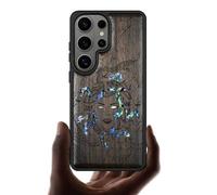 Carveit Magnetic Wooden Case for Samsung Galaxy S26 Ultra Case, Wood Artisan Engraved & Handmade Shell Inlaid, Compatible with MagSafe Wireless Chargers (The Medusa Enigma) Blackwood