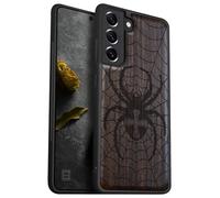 Carveit Wood Case for Galaxy S22 Plus Case [Natural Wood & Black Soft TPU] Shockproof Protective Cover Unique & Classy Wooden Design Compatible with S22 Plus (Web Weaver's Dominion-Blackwood)