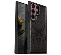 Carveit Wood Case for Galaxy S22 Ultra Case [Natural Wood & Black Soft TPU] Shockproof Protective Cover Unique & Classy Wooden Design Compatible with S22 Ultra (Web Weaver's Dominion-Blackwood)