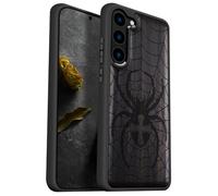 Carveit Wood Case for Galaxy S23 Case [Natural Wood & Black Soft TPU] Shockproof Protective Cover Unique & Classy Wooden Design Compatible with Samsung S23 (Web Weaver's Dominion-Blackwood)