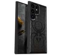 Carveit Wood Case for Galaxy S23 Ultra Case [Natural Wood & Black Soft TPU] Shockproof Protective Cover Unique & Classy Wooden Design Compatible with S23 Ultra (Web Weaver's Dominion-Blackwood)