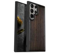 Carveit Wood Case for Galaxy S24 Ultra Case [Natural Wood & Black Soft TPU] Shockproof Protective Cover Unique Wooden Design Compatible with Samsung S24 Ultra (Seeds of Dreams and Freedom-Blackwood)