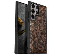 Carveit Wood Case for Galaxy S24 Ultra (Devil's Fury-Walnut)