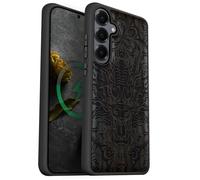 Carveit Wood Case for Galaxy S25 (Dragon's Aura) Blackwood