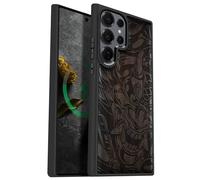 Carveit Wood Case for Galaxy S25 Ultra (Devil's Fury) Blackwood