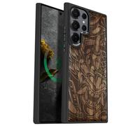 Carveit Wood Case for Galaxy S25 Ultra (Devil's Fury) Walnut