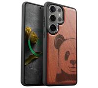 Carveit Wood Case for Galaxy S26 Ultra (The Giant Panda's Gaze) Rosy