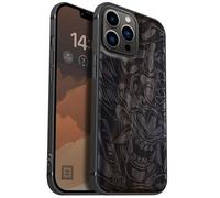 Carveit Wood Case for iPhone 13 Pro Max (Devil's Fury -Blackwood)
