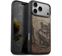 Carveit Wood Case for iPhone 18 Pro Max - The Enchanting Fox - Walnut | Magnetic iPhone 18 Pro Max Case - Compatible with MagSafe Wireless Chargers - Engraved Wood with Soft TPU Shockproof Bumper