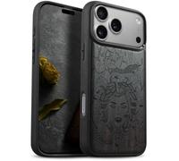 Carveit Wood Case for iPhone 18 Pro Max - The Medusa Enigma - Black | Magnetic iPhone 18 Pro Max Case - Compatible with MagSafe Wireless Chargers - Engraved Wood with Soft TPU Shockproof Bumper