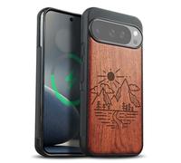 Carveit Wood Case for Pixel 10/10 Pro (Sunny Peaks) Rosy