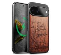 Carveit Wood Case for Pixel 11 Pro XL, Sailboats on the waves, Rosy
