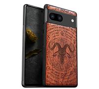 Carveit Wood Case for Pixel Pixel 7a (The Devil -Baphomet-Red Wood)