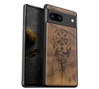 Carveit Wood Case for Pixel Pixel 7a - Viking Compass - Walnut