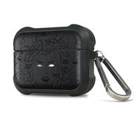 Carveit Wooden Case for AirPods Pro 3 Case (2025), Wood Artistic Engraved & Handmade Shell Inlay, TPU Shockproof Cover, Titanium Quick Released Clasp (The Medusa Enigma) Blackwood