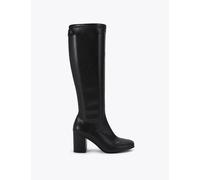 Carvela Block Heel Square Toe Knee High Boots Black