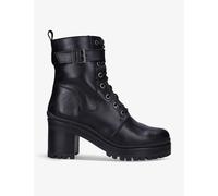 Carvela Comfort Womens Black Secure 2 Lace-up Heeled Leather Ankle Boots Eur 40 / 7 Uk Women