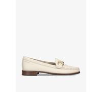 Carvela Comfort Womens Carvela Comfort Click Horsebit-Chain Leather Loafers Bone Eur 36 / 3 UK Women