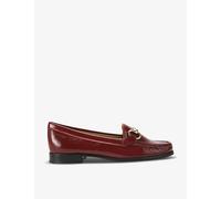 Carvela Comfort Womens Carvela Comfort Click Snaffle-Trim Flat Patent-Leather Loafers Red Eur 38/5 UK Women