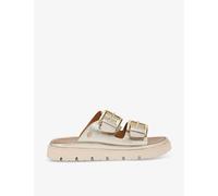 Carvela Comfort Womens Carvela Comfort Pavilion Buckle-Strap Metallic-Leather Sandals Gold Eur 41 / 8 UK Women
