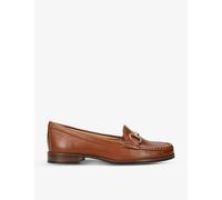 Carvela Comfort Womens Dk.brn Com Click Horsebit-embellished Leather Loafers Eur 40 / 7 Uk Women