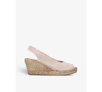 Carvela Comfort Womens Taupe Sharon 2 Open-toe Suede Wedge Espadrilles Eur 39 / 6 Uk Women
