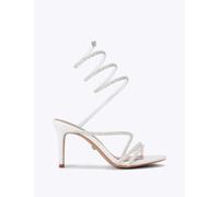 Carvela Embellished Spiral Strap Stiletto Heels White