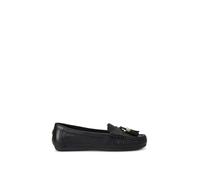 Carvela 'fiasco' Leather Flats In Black Black