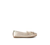 Carvela 'fiasco' Leather Flats In Gold Gold