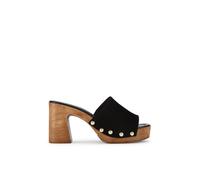Carvela 'novella Mule' Suede Heels In Black Black