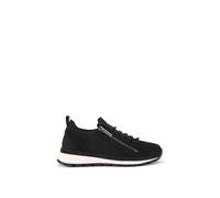 Carvela 'pace Zip Knit' Fabric Trainers In Black Black 3