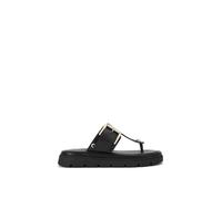Carvela Women's 'Pavilion T Bar Mule' Leather Flats in Black | Size: 3 Carvela Black 3