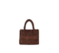 Carvela 'salerno Midi Tote' Silk Blend Bag In Tan Tan