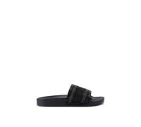 Carvela 'sicily Slider' Fabric Sandals In Black Black
