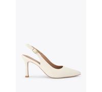 Carvela Stiletto Heel Pointed Slingback Shoes Cream
