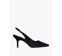 Carvela Suede Stiletto Heel Pointed Slingback Shoes Black