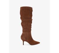 Carvela Suede Stiletto Heel Slouch Knee High Boots Medium Brown