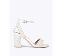 Carvela Wide Fit Embellished Block Heel Sandals White