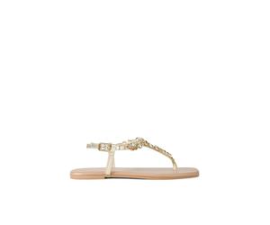 Carvela Women's 'Alta Sandal' Leather Sandals in Gold | Size: 4 Carvela Gold 4