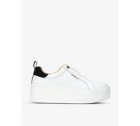 Carvela Womens Carvela Connected Slips-On Leather Flatofrm Trainers White Eur 39 / 6 UK Women