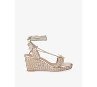 Carvela Womens Carvela Marina Low Raffia Wedge Sandals Gold Eur 36 / 3 UK Women