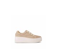 Carvela Women's 'Connected Laceless Pearl' Suede Trainers in Beige | Size: 4 Carvela Beige 4