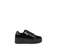 Carvela Women's 'Connected Zip' Suede Trainers in Black | Size: 4 Carvela Black 4