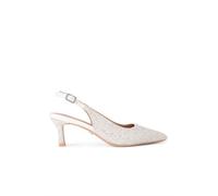 Carvela Women's 'Corletta Sling Court Low' Fabric Heels in White | Size: 5