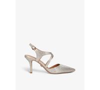 Carvela Womens Gold Symmetry Crossover-strap Diamante-embellished Courts Eur 36 / 3 Uk Women