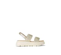 Carvela Women's 'Krypton Weave' Leather Sandals in Gold | Size: 4 Carvela Gold 4
