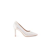 Carvela Women's 'Lovebird Mesh' Fabric Heels in Cream | Size: 6